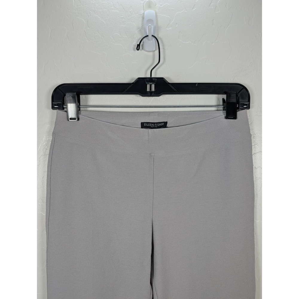 Eileen Fisher Pants Women's Petite Slim Ankle Crepe Silver Pull On System New - Picture 5 of 10